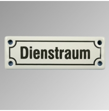Emailleschild "Dienstraum"