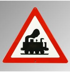 Emailleschild "Dampflok"