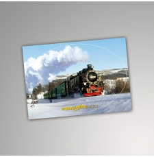 Aufkleber Postkarte Winter Lok 99 785