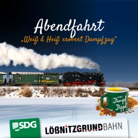 Abendfahrt: "Weiß & Heiß" erobert Dampfzug