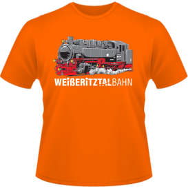 T-Shirt Weißeritztalbahn orange