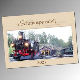 Kalender mit 12 Ansichten der sächsischen Schmalspurbahnen mit 750 mm - Titel